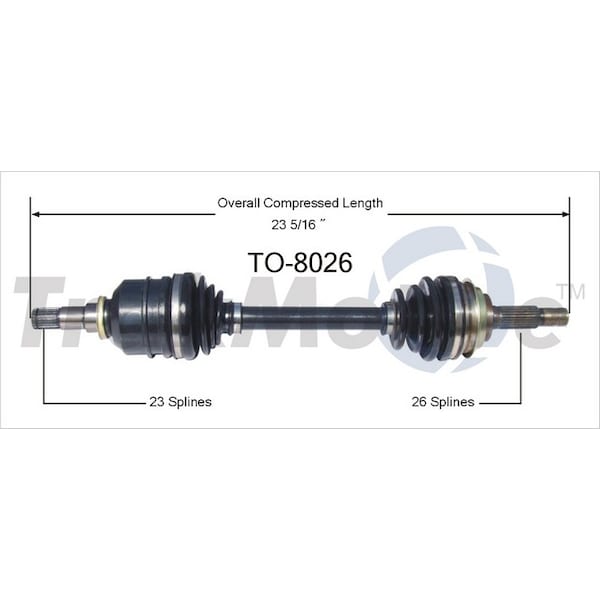 Surtrack Axle Cv Axle Shaft, To-8026 TO-8026 - main